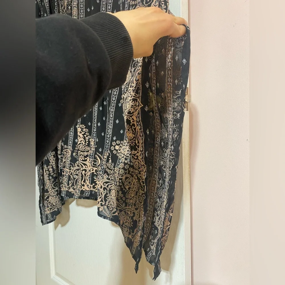Umgee Oversized Boho Lightweight Coastal Side Slits Kimono Cardigan Size S/M - Picture 6 of 11